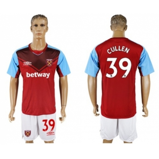 West Ham United 39 Cullen Home Soccer Club Jersey