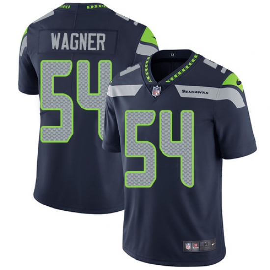 Men's Nike Seattle Seahawks 54 Bobby Wagner Steel Blue Team Color Vapor Untouchable Limited Player NFL Jersey