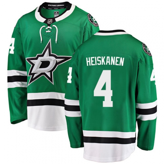 Youth Dallas Stars 4 Miro Heiskanen Authentic Green Home Fanatics Branded Breakaway NHL Jersey