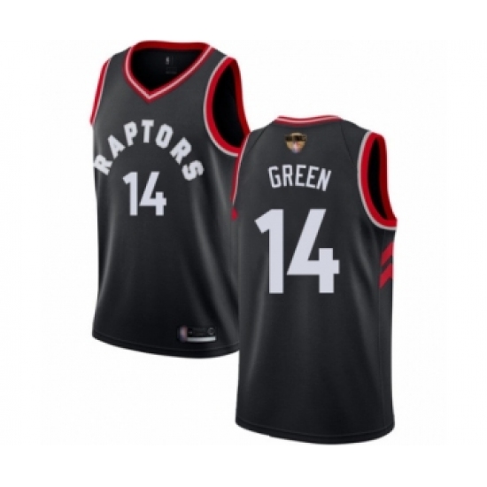 Women's Toronto Raptors 14 Danny Green Swingman Black 2019 Basketball Finals Bound Jersey Statement Edition