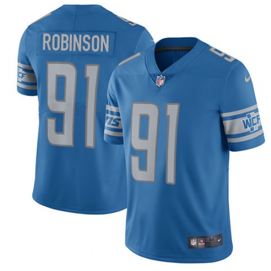 Youth Nike Detroit Lions 91 A'Shawn Robinson Limited Light Blue Team Color Vapor Untouchable NFL Jersey