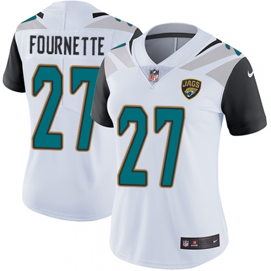 Women's Nike Jacksonville Jaguars 27 Leonard Fournette White Vapor Untouchable Limited Player NFL Jersey