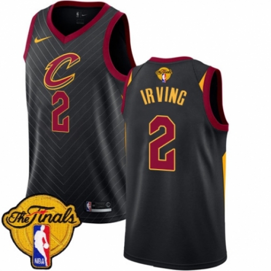 Women's Nike Cleveland Cavaliers 2 Kyrie Irving Swingman Black 2018 NBA Finals Bound NBA Jersey Statement Edition