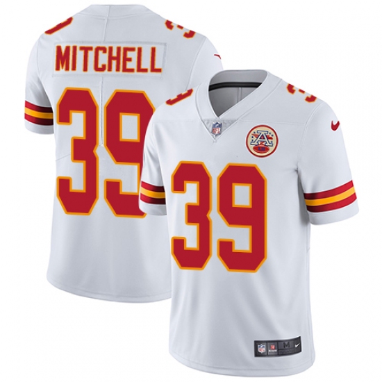 Men's Nike Kansas City Chiefs 39 Terrance Mitchell White Vapor Untouchable Limited Player NFL Jersey