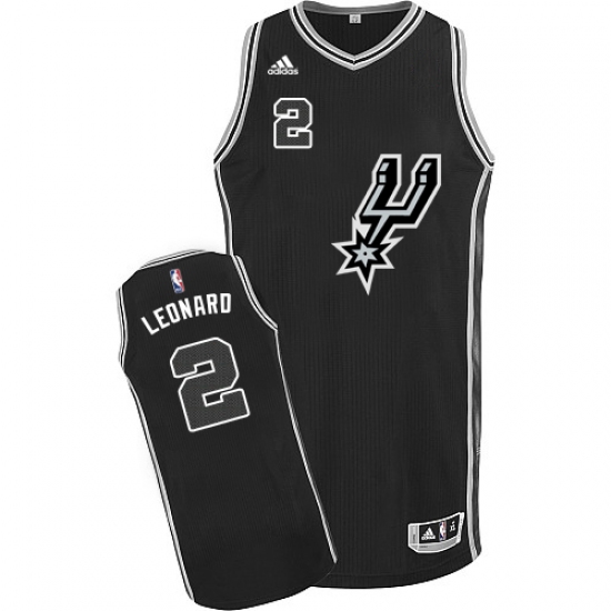 Youth Adidas San Antonio Spurs 2 Kawhi Leonard Authentic Black New Road NBA Jersey