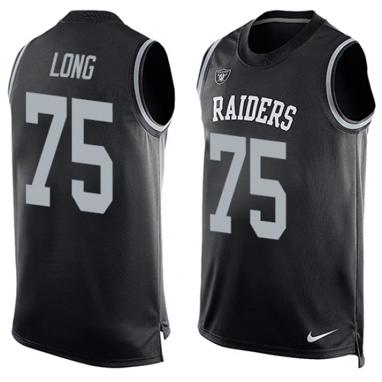 Men's Nike Oakland Raiders 75 Howie Long Limited Black Player Name & Number Tank Top NFL Jersey