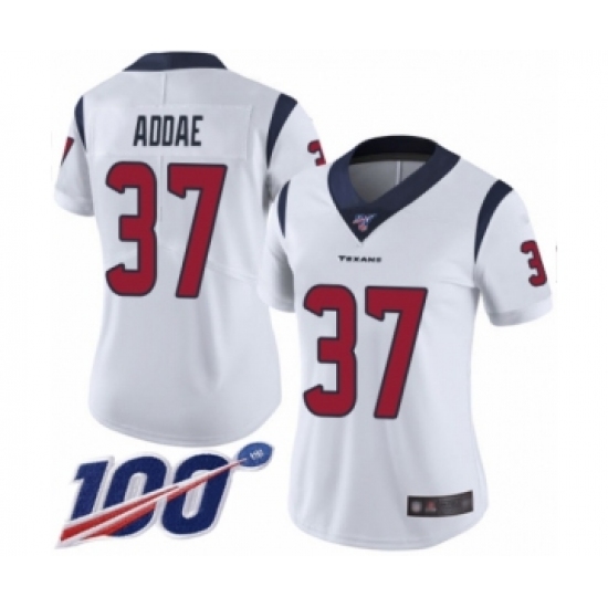 Women's Houston Texans 37 Jahleel Addae White Vapor Untouchable Limited Player 100th Season Football Jersey