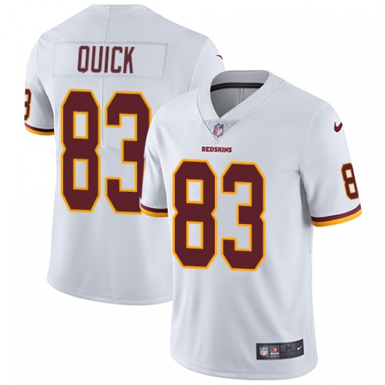 Youth Nike Washington Redskins 83 Brian Quick Elite White NFL Jersey