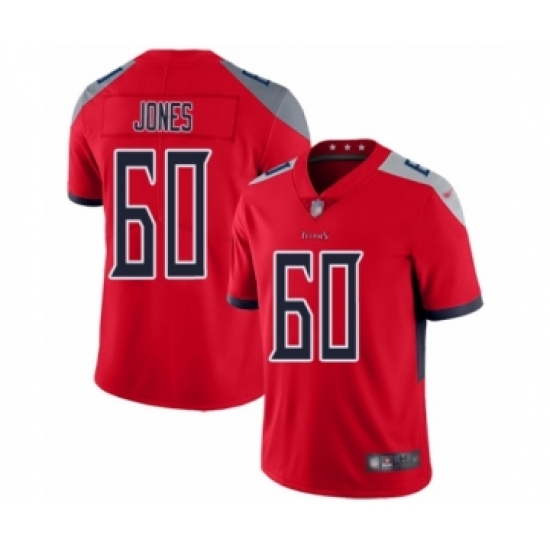 Men's Tennessee Titans 60 Ben Jones Limited Red Inverted Legend Football Jersey