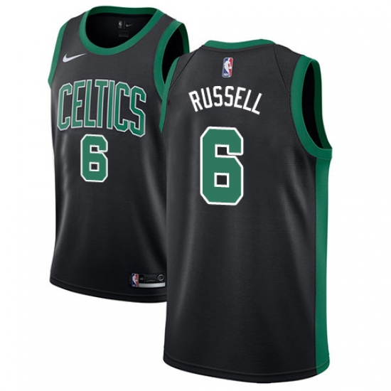 Men's Adidas Boston Celtics 6 Bill Russell Swingman Black NBA Jersey - Statement Edition