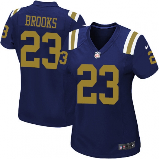 Women's Nike New York Jets 23 Terrence Brooks Game Navy Blue Alternate NFL Jersey