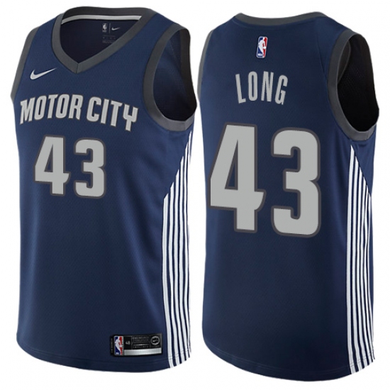 Youth Nike Detroit Pistons 43 Grant Long Swingman Navy Blue NBA Jersey - City Edition