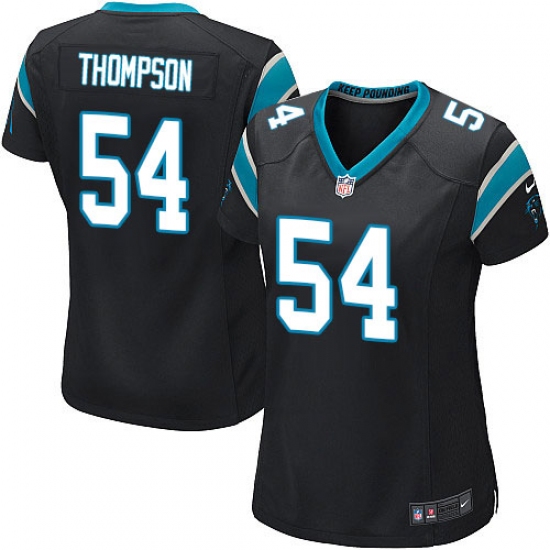 Women's Nike Carolina Panthers 54 Shaq Thompson Game Black Team Color NFL Jersey