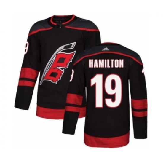 Youth Adidas Carolina Hurricanes 19 Dougie Hamilton Premier Black Alternate NHL Jersey