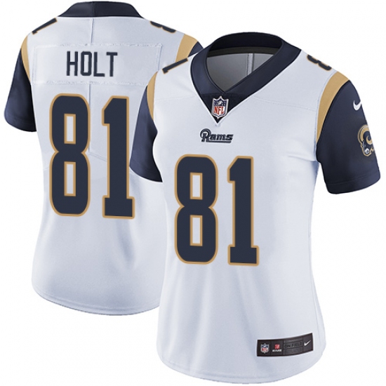 Women's Nike Los Angeles Rams 81 Torry Holt Elite White NFL Jersey