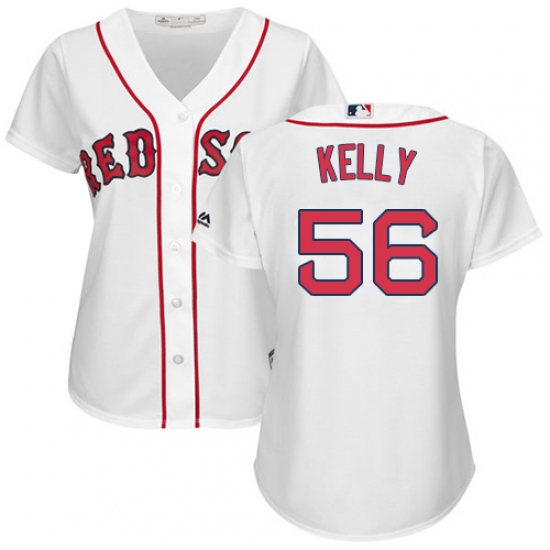 Women's Majestic Boston Red Sox 56 Joe Kelly Authentic White Home MLB Jersey