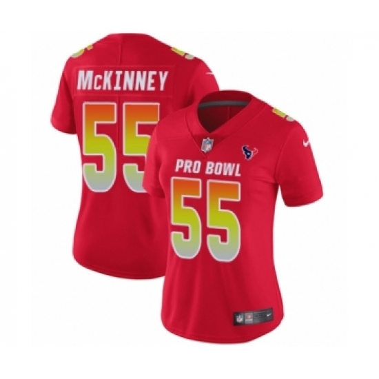 Women's Nike Houston Texans 55 Benardrick McKinney Limited Red AFC 2019 Pro Bowl NFL Jersey