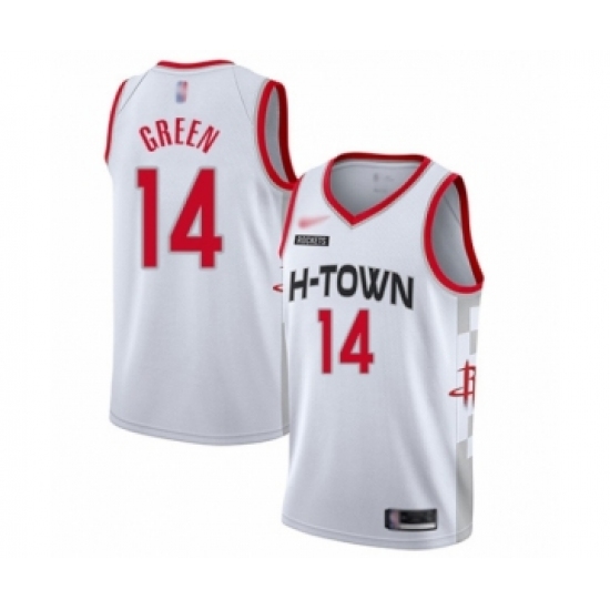 Women's Houston Rockets 14 Gerald Green Swingman White Basketball Jersey - 2019 20 City Edition