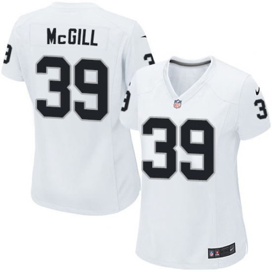 Women's Nike Oakland Raiders 39 Keith McGill Game White NFL Jersey
