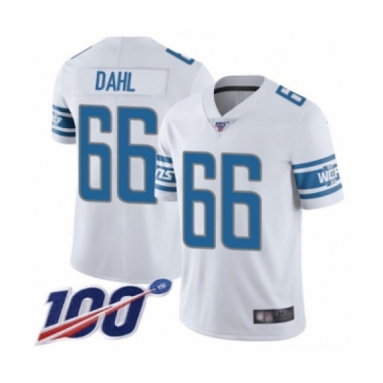 Youth Detroit Lions 66 Joe Dahl White Vapor Untouchable Limited Player 100th Season Football Jersey