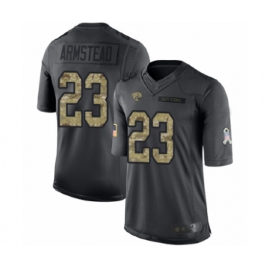 Men's Jacksonville Jaguars 23 Ryquell Armstead Limited Black 2016 Salute to Service Football Jersey