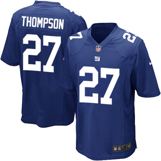 Men's Nike New York Giants 27 Darian Thompson Game Royal Blue Team Color NFL Jersey