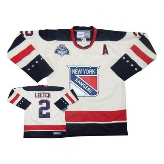 Men's Reebok New York Rangers 2 Brian Leetch Premier White 2012 Winter Classic NHL Jersey