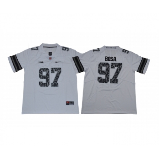 Ohio State Buckeyes 97 Nick Bosa White College Football Jersey