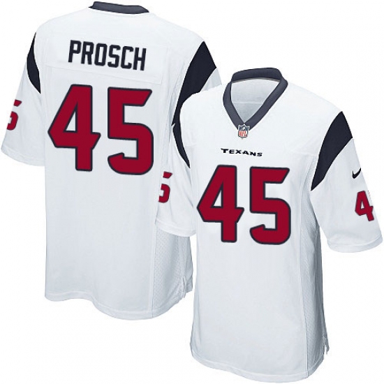 Men's Nike Houston Texans 45 Jay Prosch Game White NFL Jersey