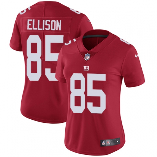 Women's Nike New York Giants 85 Rhett Ellison Elite Red Alternate NFL Jersey