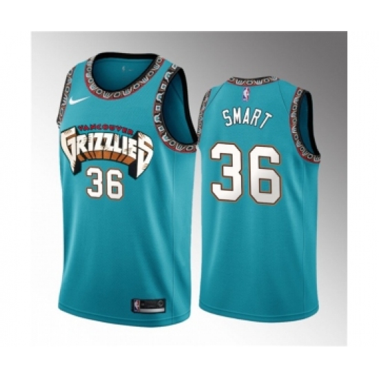 Men's Memphis Grizzlies 36 Marcus Smart Teal 2023 Draft Classic Edition Stitched Basketball Jersey