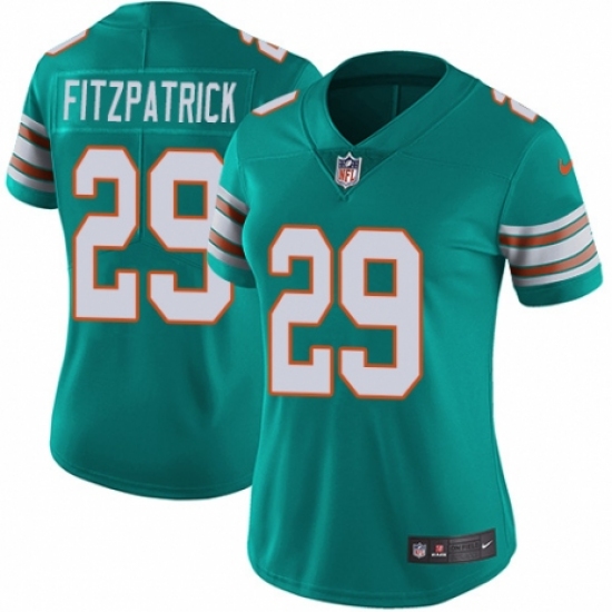 Women's Nike Miami Dolphins 29 Minkah Fitzpatrick Aqua Green Alternate Vapor Untouchable Elite Player NFL Jersey