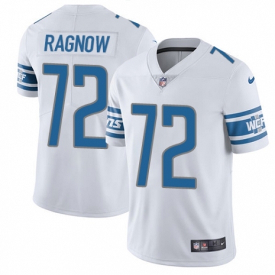 Men's Nike Detroit Lions 72 Frank Ragnow White Vapor Untouchable Limited Player NFL Jersey