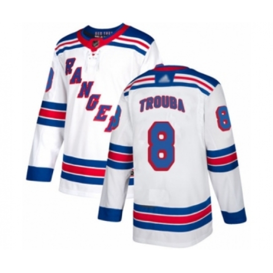 Youth New York Rangers 8 Jacob Trouba Authentic White Away Hockey Jersey