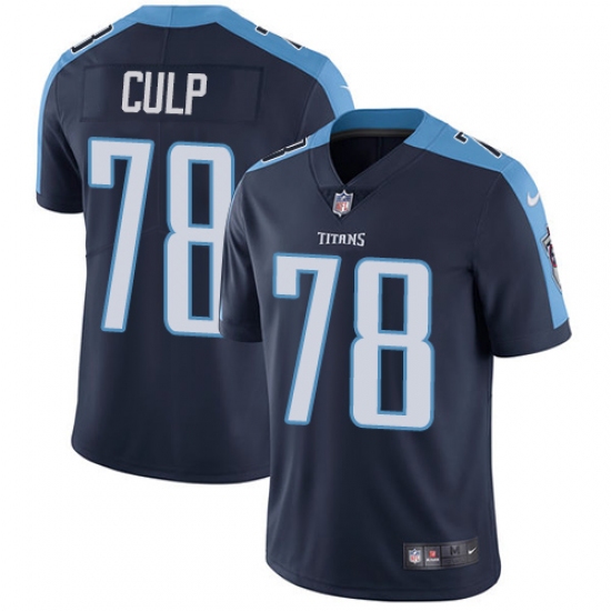 Youth Nike Tennessee Titans 78 Curley Culp Navy Blue Alternate Vapor Untouchable Limited Player NFL Jersey