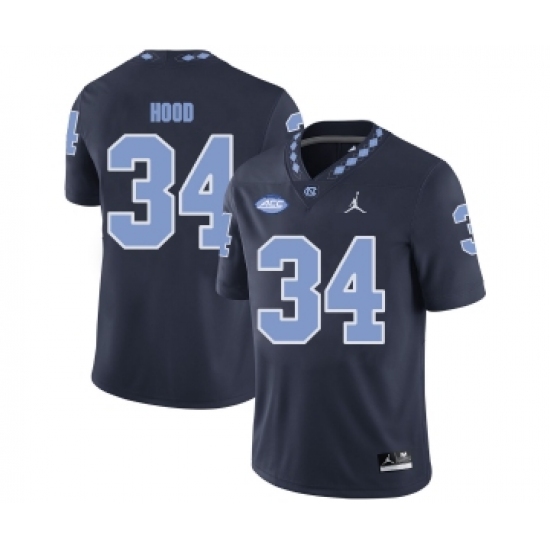 North Carolina Tar Heels 34 Elijah Hood Black College Football Jersey