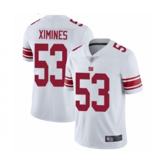 Men's New York Giants 53 Oshane Ximines White Vapor Untouchable Limited Player Football Jersey