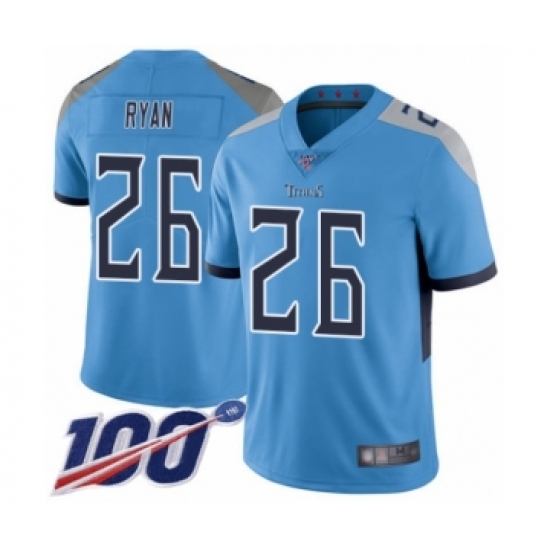 Youth Tennessee Titans 26 Logan Ryan Light Blue Alternate Vapor Untouchable Limited Player 100th Season Football Jersey