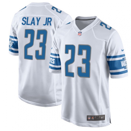 Men's Nike Detroit Lions 23 Darius Slay Game White NFL Jersey