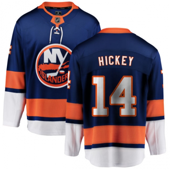 Youth New York Islanders 14 Thomas Hickey Fanatics Branded Royal Blue Home Breakaway NHL Jersey