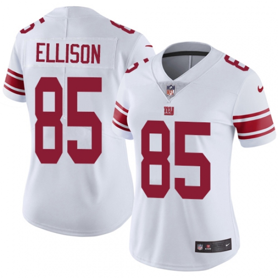 Women's Nike New York Giants 85 Rhett Ellison White Vapor Untouchable Limited Player NFL Jersey