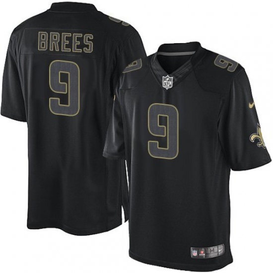 Youth Nike New Orleans Saints 9 Drew Brees Limited Black Impact NFL Jersey