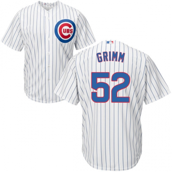 Men's Majestic Chicago Cubs 52 Justin Grimm Replica White Home Cool Base MLB Jersey