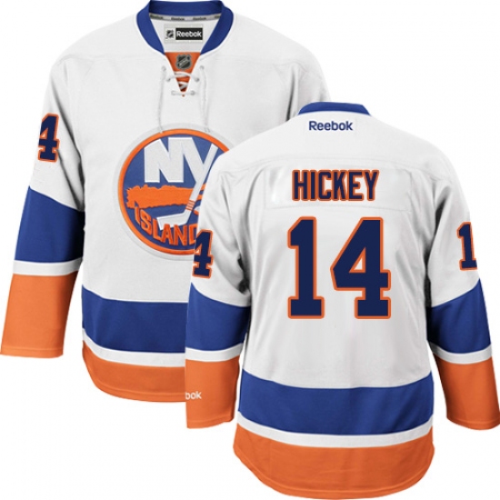 Youth Reebok New York Islanders 14 Thomas Hickey Authentic White Away NHL Jersey