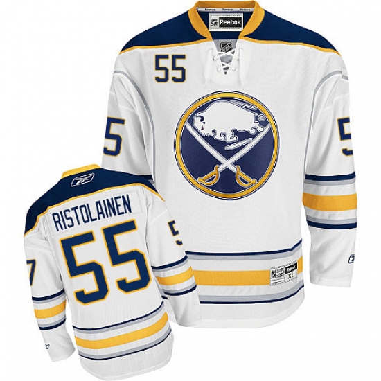 Men's Reebok Buffalo Sabres 55 Rasmus Ristolainen Authentic White Away NHL Jersey