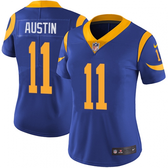 Women's Nike Los Angeles Rams 11 Tavon Austin Elite Royal Blue Alternate NFL Jersey