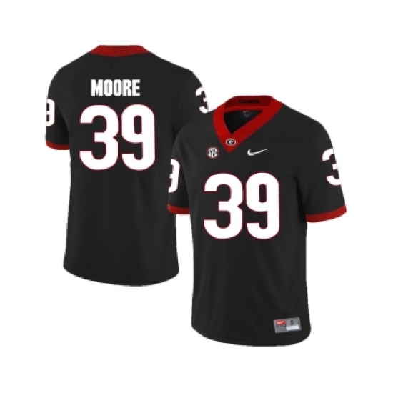 Georgia Bulldogs 39 Corey Moore Black College Football Jersey