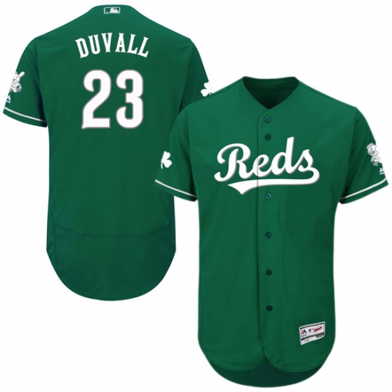 Men's Majestic Cincinnati Reds 23 Adam Duvall Green Celtic Flexbase Authentic Collection MLB Jersey