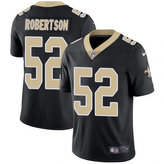 Men's Nike New Orleans Saints 52 Craig Robertson Black Team Color Vapor Untouchable Limited Player NFL Jersey