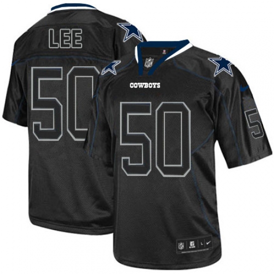Men's Nike Dallas Cowboys 50 Sean Lee Elite Lights Out Black NFL Jersey